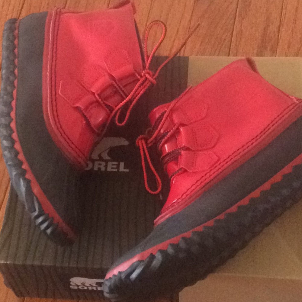 🆕 🍒 SOREL waterproof duck rain boots 🍒 size 7 - Picture 4 of 7